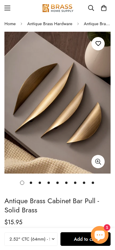 Mobile product page screenshot