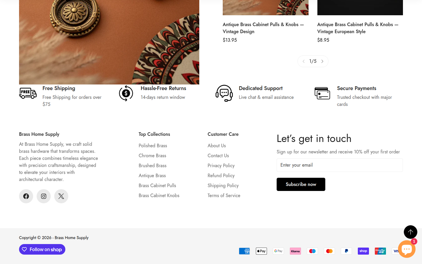 Footer screenshot