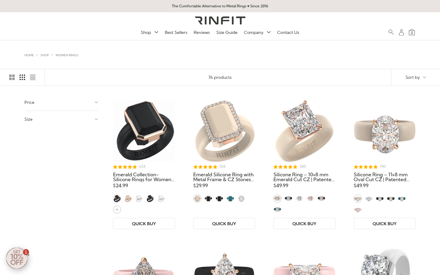 Rinfit collection page